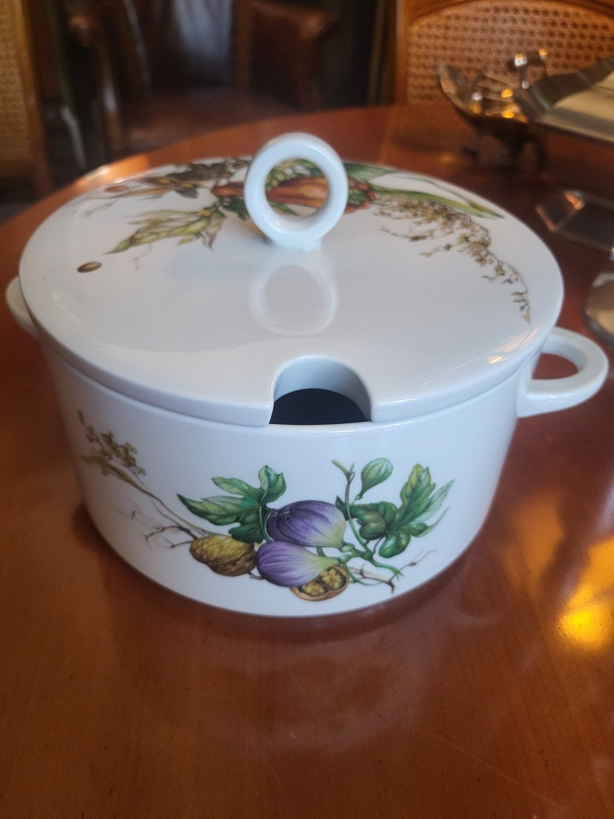 Villeroy & Boch Soepterrine met Deksel - Botanisch Decor, Antiek en Kunst, Antiek | Servies los, Ophalen of Verzenden