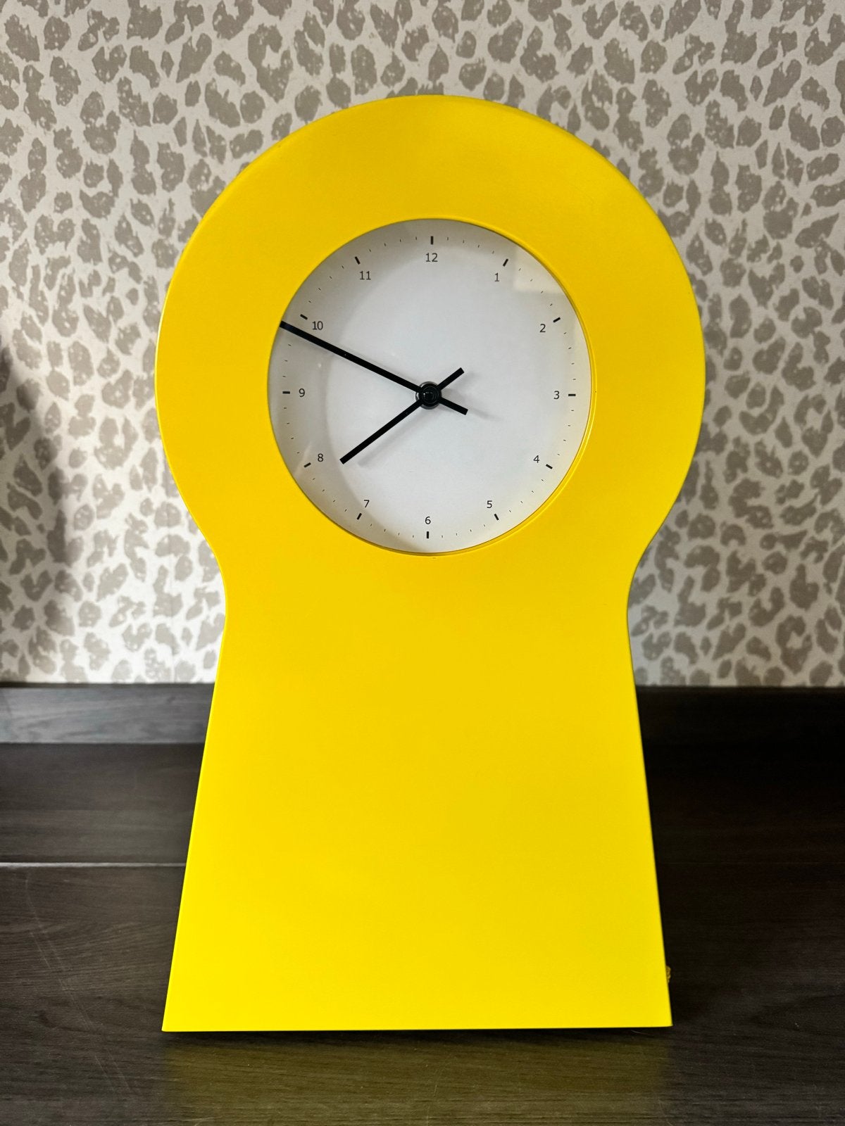 Ikea PS klok geel vintage, Geel, Analoog, Werkt op batterijen, Ophalen of Verzenden