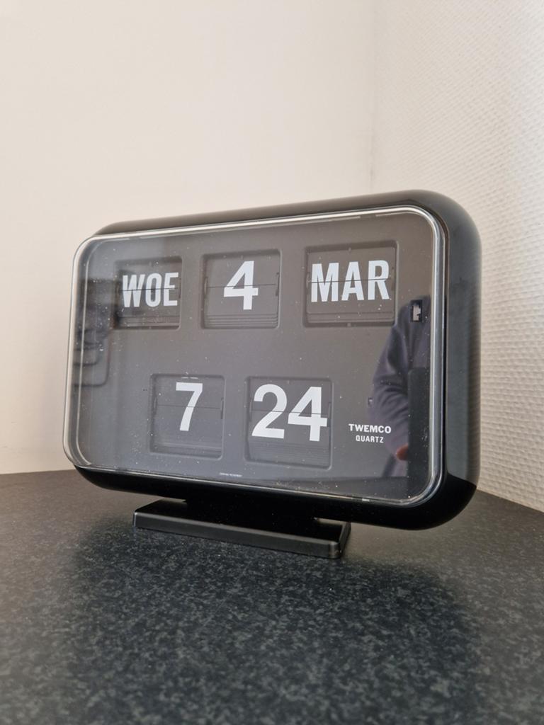 Twemco Flipclock QD 35 design kalenderklok, Ophalen of Verzenden