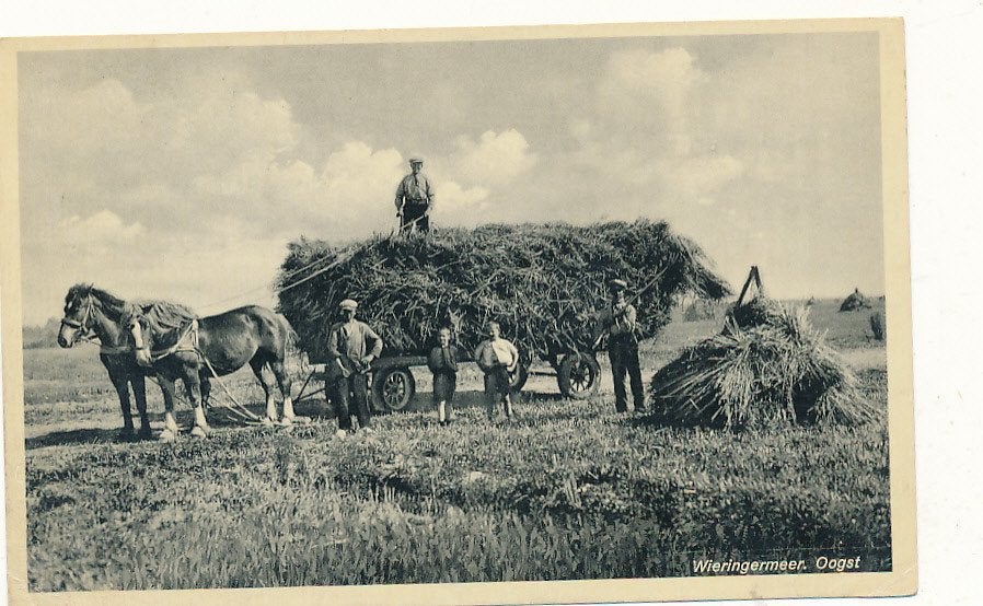 11177 Wieringermeer Oogst, Verzamelen, Ophalen of Verzenden, 1920 tot 1940, Gelopen, Noord-Holland