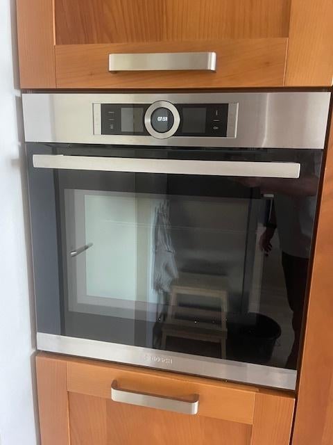 Bosch combi oven type HMG636NS1, Gebruikt, Oven met grill, Inbouw, 45 tot 60 cm