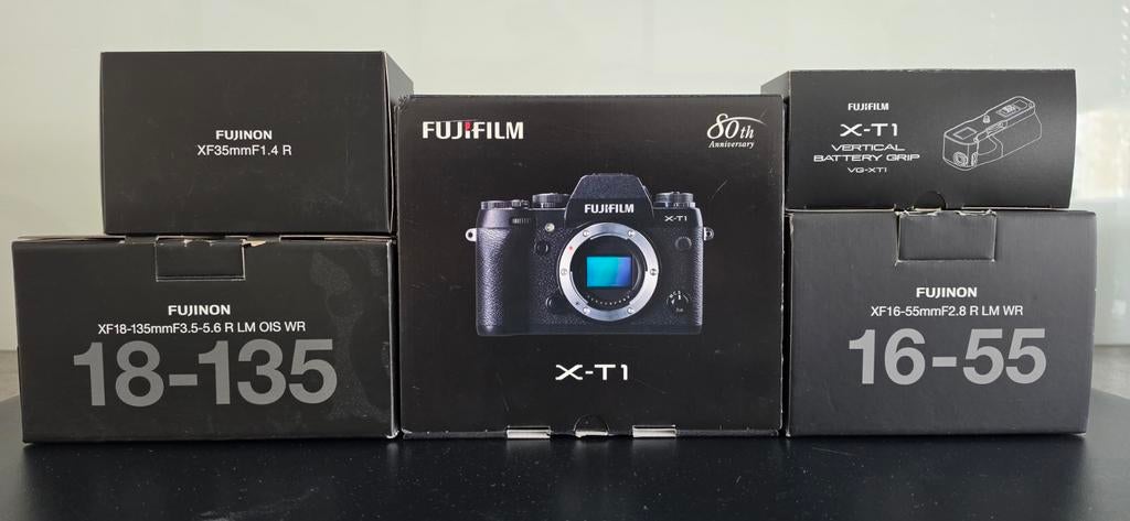 Fuji X-T1 / XF16-55 / XF18-135 / XF35 /, Audio, Tv en Foto, Fotocamera's Digitaal, Ophalen of Verzenden, Spiegelreflex