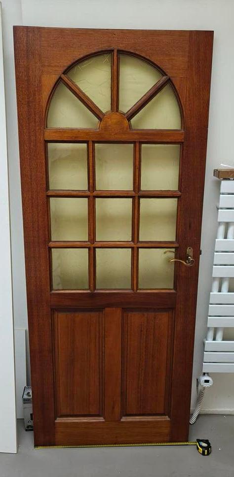 Binnendeur 201x82 hardhout, Ophalen, Gebruikt, 80 tot 100 cm, Binnendeur