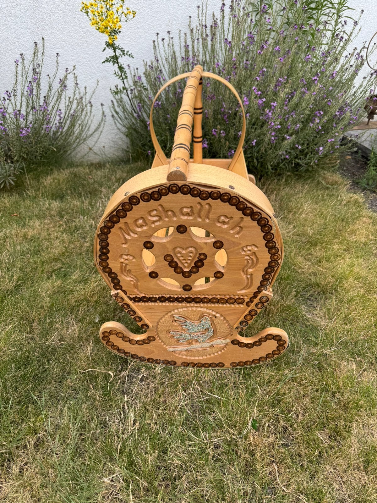 Antieke houten wieg, Ophalen of Verzenden, Zo goed als nieuw, Tuinslang