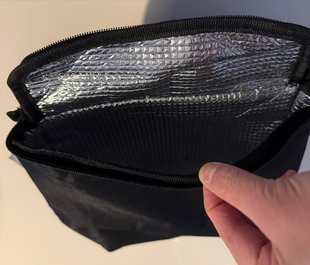 Zwarte geïsoleerde koeltas lunchtas met rits, Overige typen, Kunststof, Nieuw, Ophalen of Verzenden