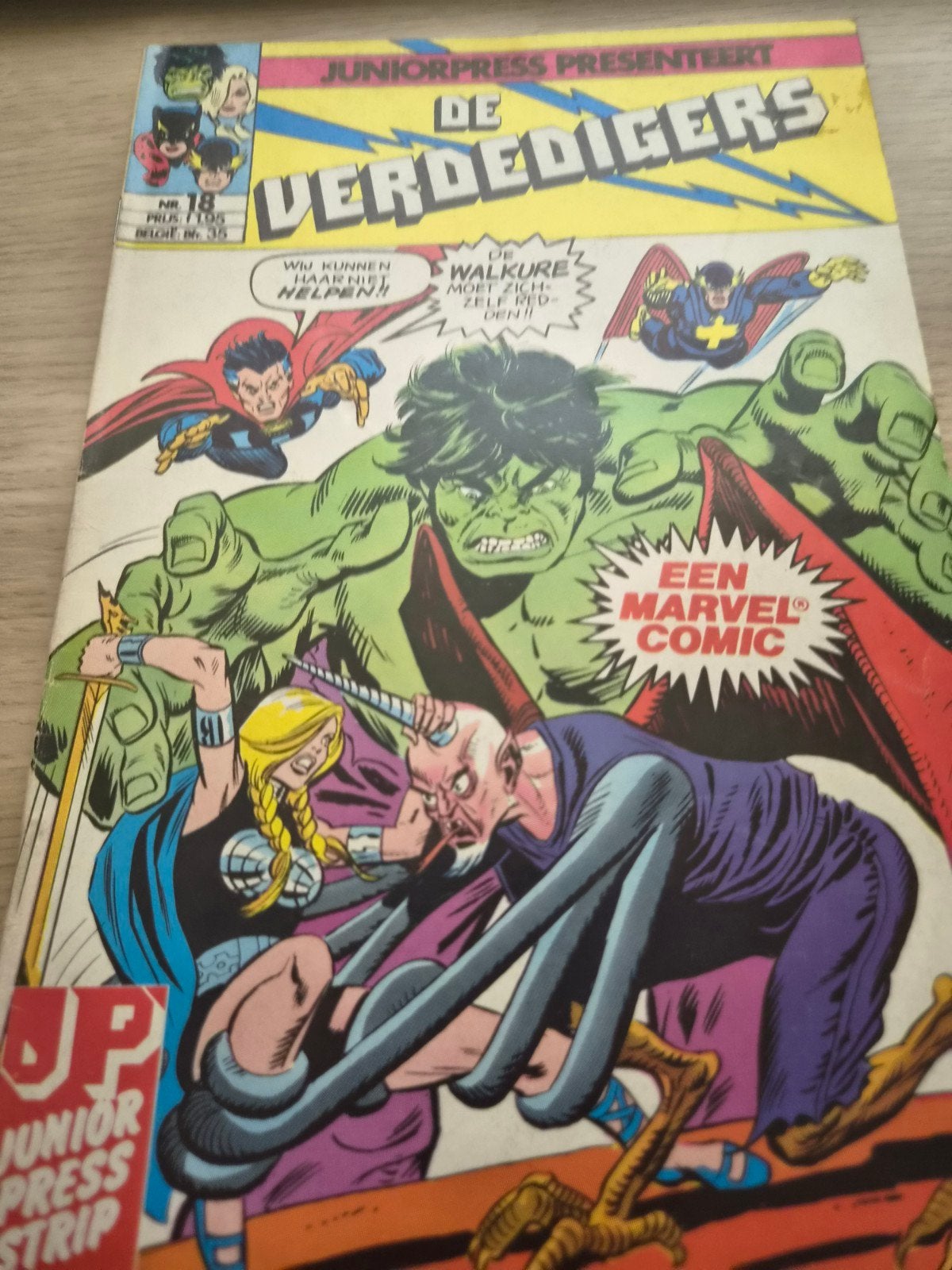 De Verdedigers Nr. 18 - Juniorpress Marvel Comic, Eén comic, Ophalen of Verzenden, Gelezen, Amerika