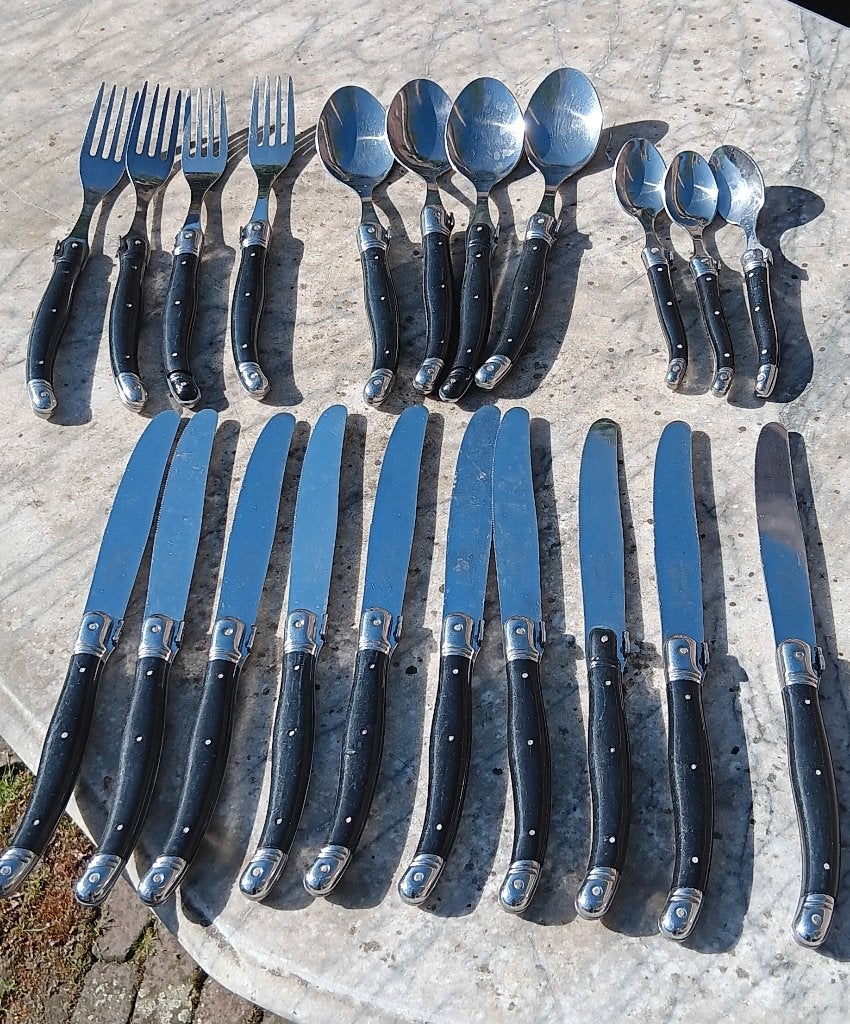 Set LAGUIOLE bestek gebruikt, Gebruikt, Laguiole, Ophalen of Verzenden, Rvs of Chroom
