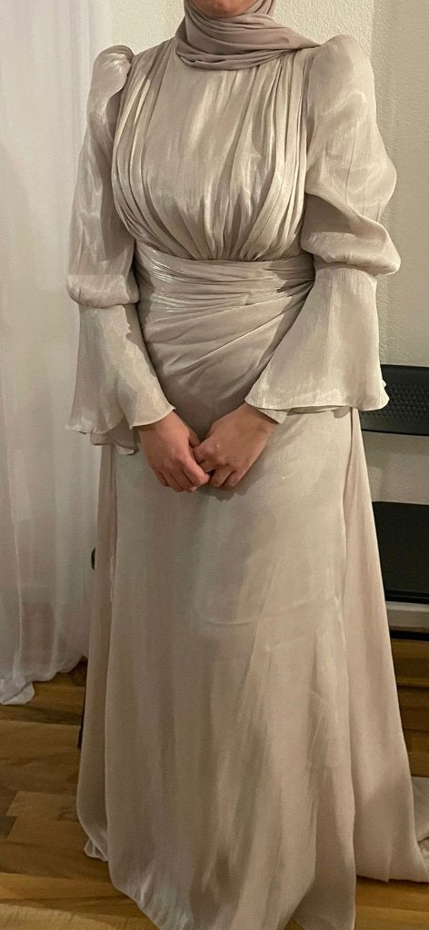 Feestjurk, Kleding | Dames, Ophalen, Galajurk, Beige, Maat 42/44 (L)