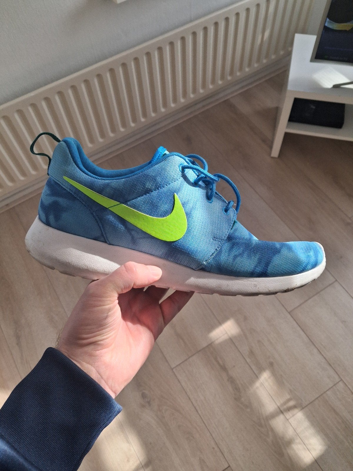 Nike Roshe Run - Blauw/Groen - Maat 45, Nike, Verzenden, Blauw, Sneakers of Gympen