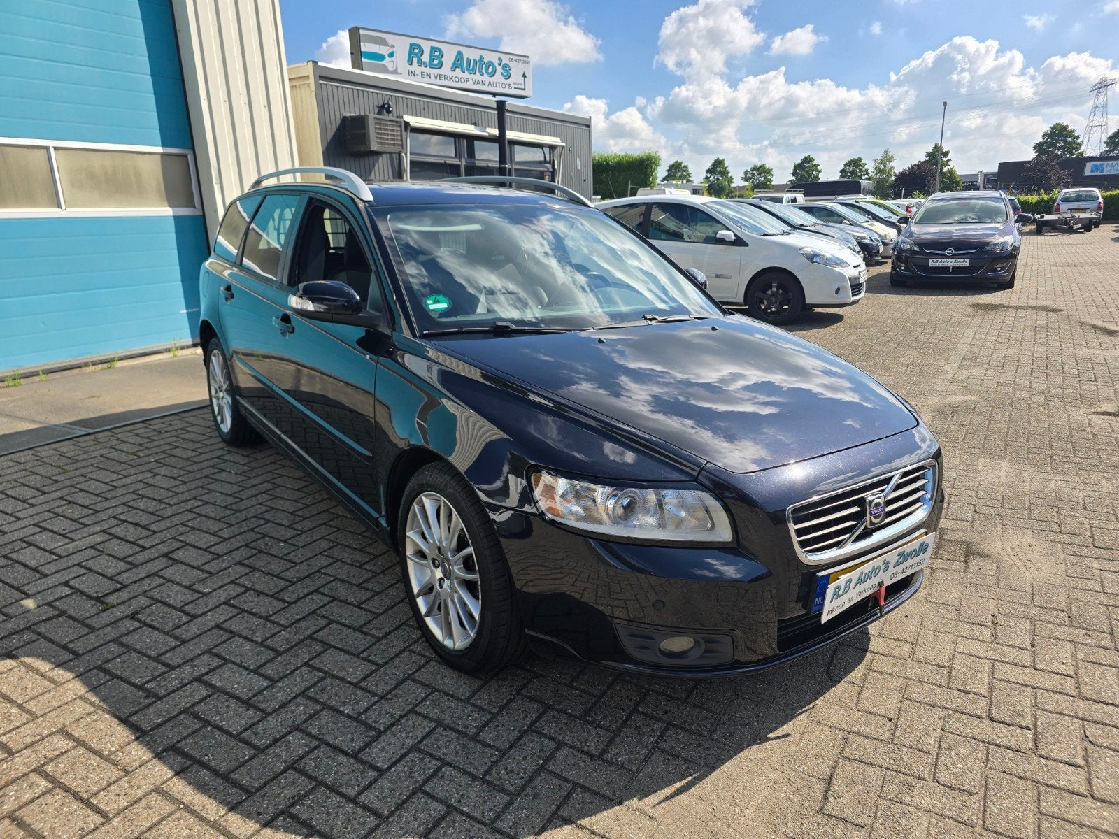 Volvo V50 2.4 140PK Geartronic 2007 Zwart, Zwart, 700 kg, Leder en Stof, Zwart