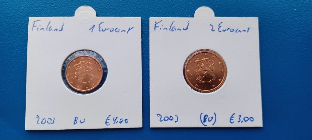 Finland 1 en 2 Eurocent - 2003 UNC, Ophalen of Verzenden, Finland, Setje