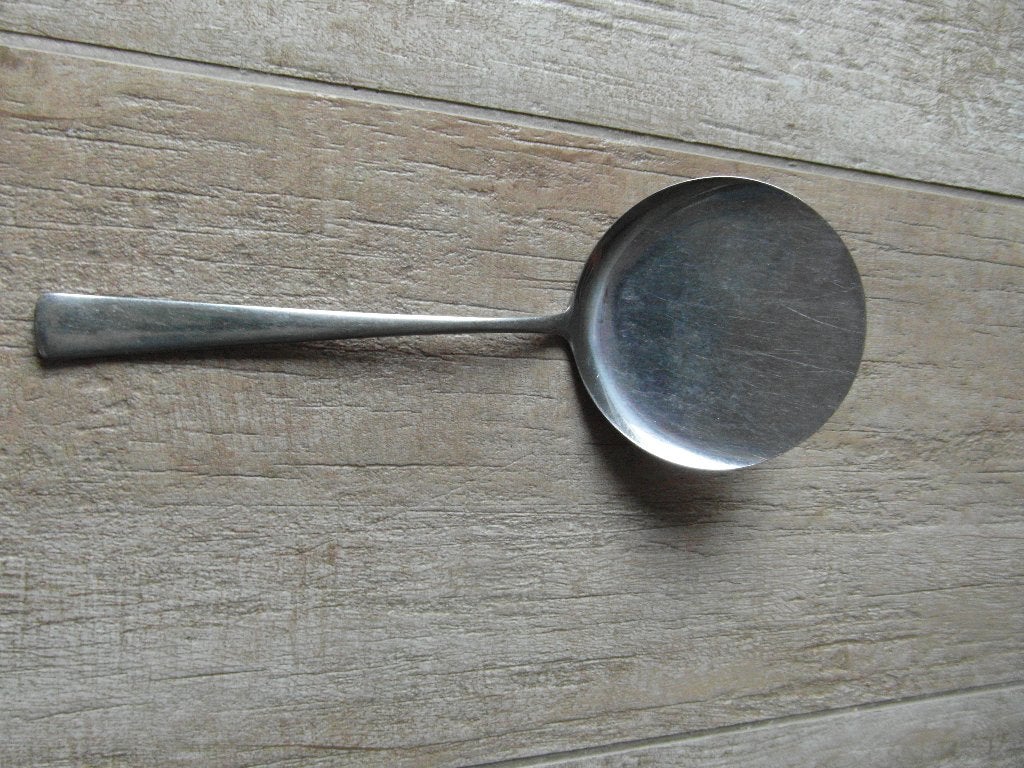 Eierschep; Gebakjes c.q. taartjes schep, Gebruikt, Sola, Ophalen of Verzenden, Rvs of Chroom