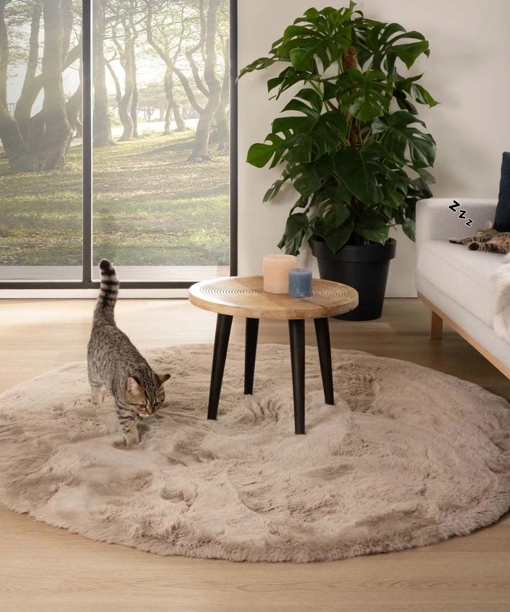 Superzachte Fluffy Bunny Ronde Vloerkleden -180cm en 200cm, 150 tot 200 cm, Onbekend, Nieuw, Ophalen of Verzenden