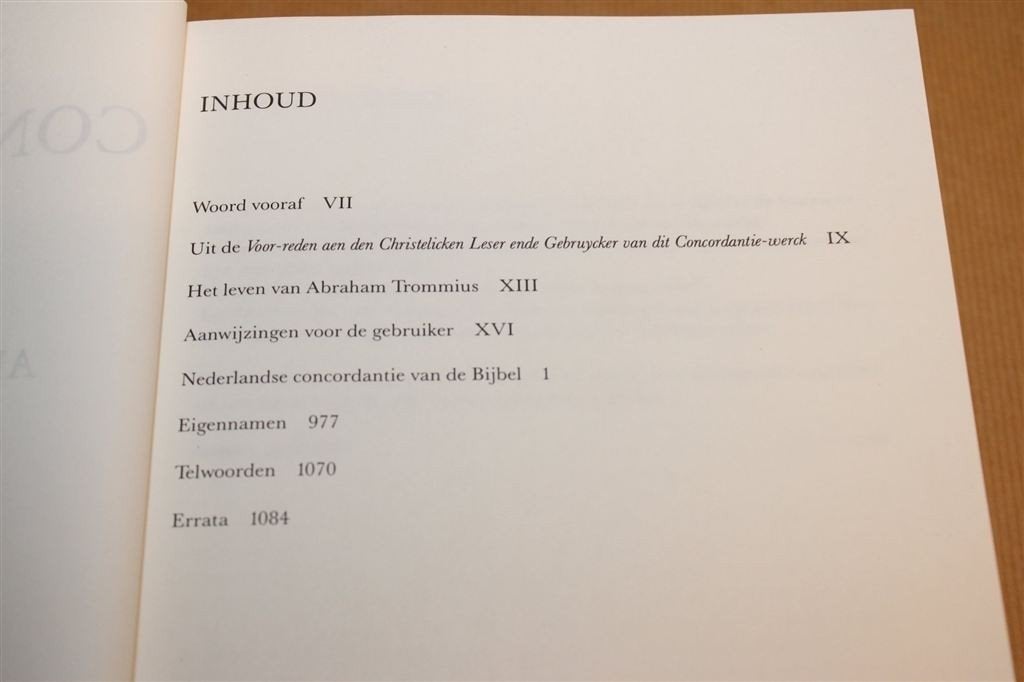 Nederlandse Concordantie van de Bijbel — Trommius [2007], Ophalen of Verzenden, Gelezen