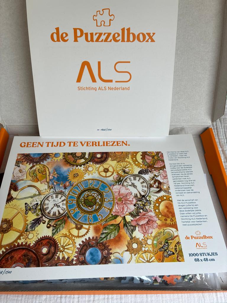 De Puzzelbox: Geen tijd te verliezen - ALS puzzel, Hobby en Vrije tijd, Denksport en Puzzels, Ophalen, 500 t/m 1500 stukjes, Zo goed als nieuw
