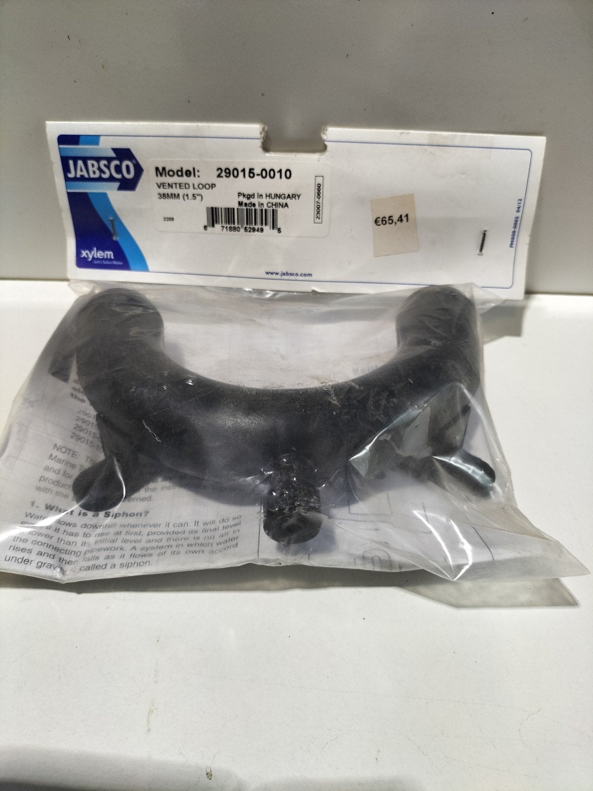 Jabsco Vented Loop 38mm (1.5") - Nieuw in verpakking, Ophalen of Verzenden, Nieuw, Kombuis en Sanitair