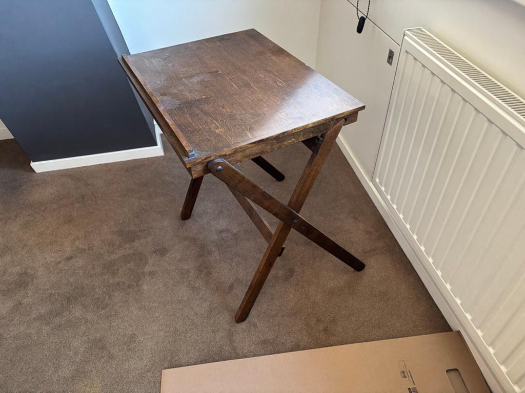 Vintage Tekentafel / Tekenbord - Hout, Doe-het-zelf en Verbouw, Tekentafels, Ophalen, Gebruikt, Minder dan 130 cm