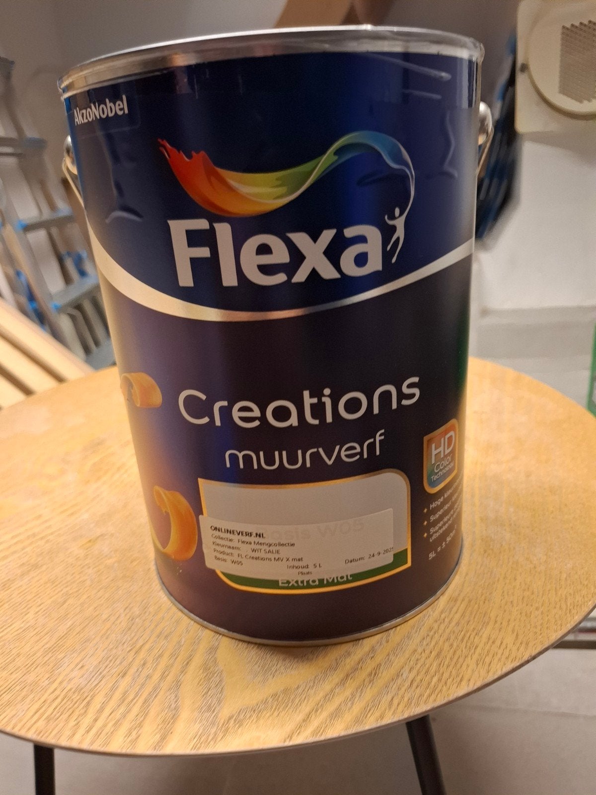 3x Flexa Creations Muurverf Wit Salie 5L - Nieuw, Ophalen, Nieuw, Wit