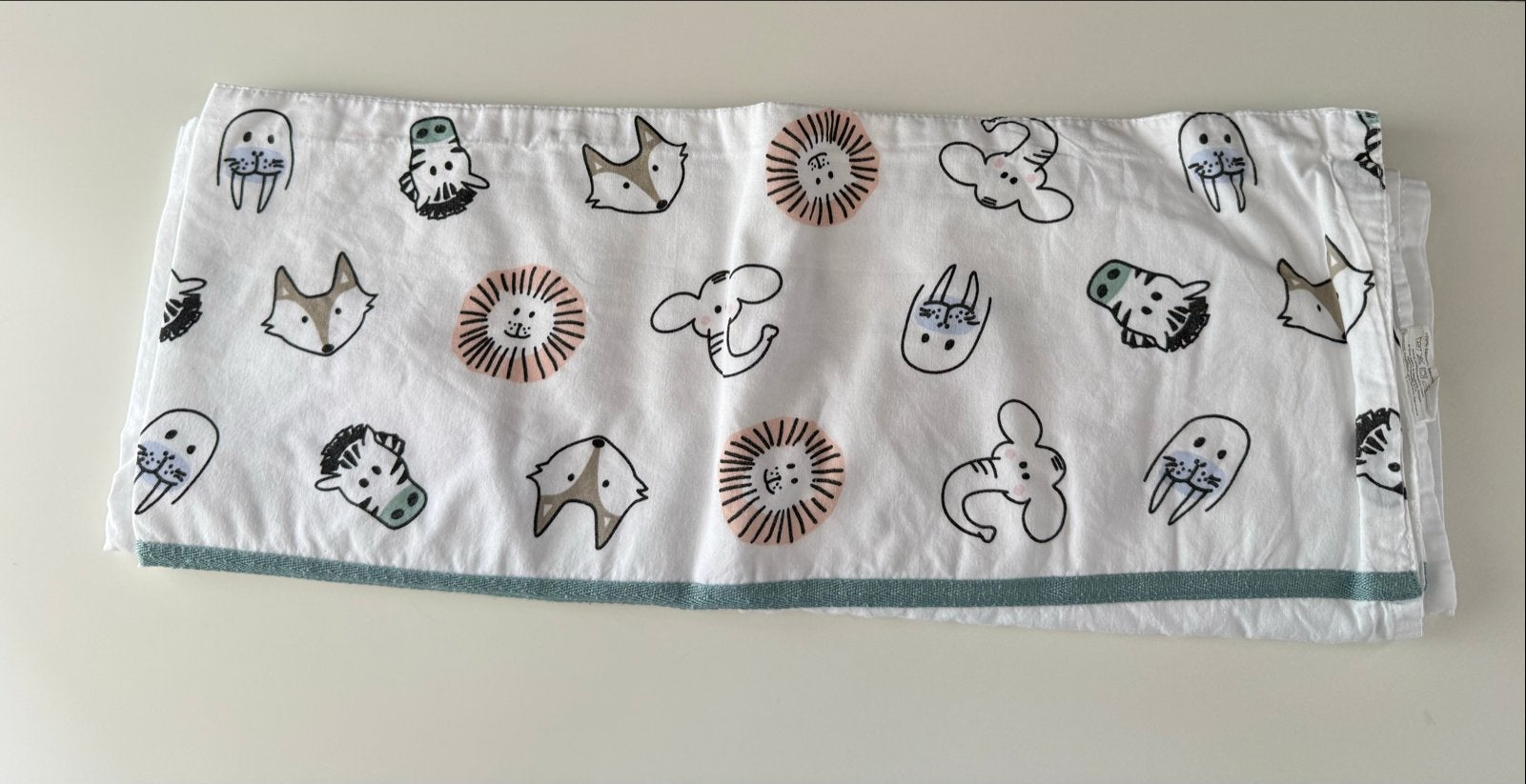 Meyco Baby ledikant laken met Dierenprint, Kinderen en Baby's, Ophalen, Jongetje of Meisje, Wit, Overige typen