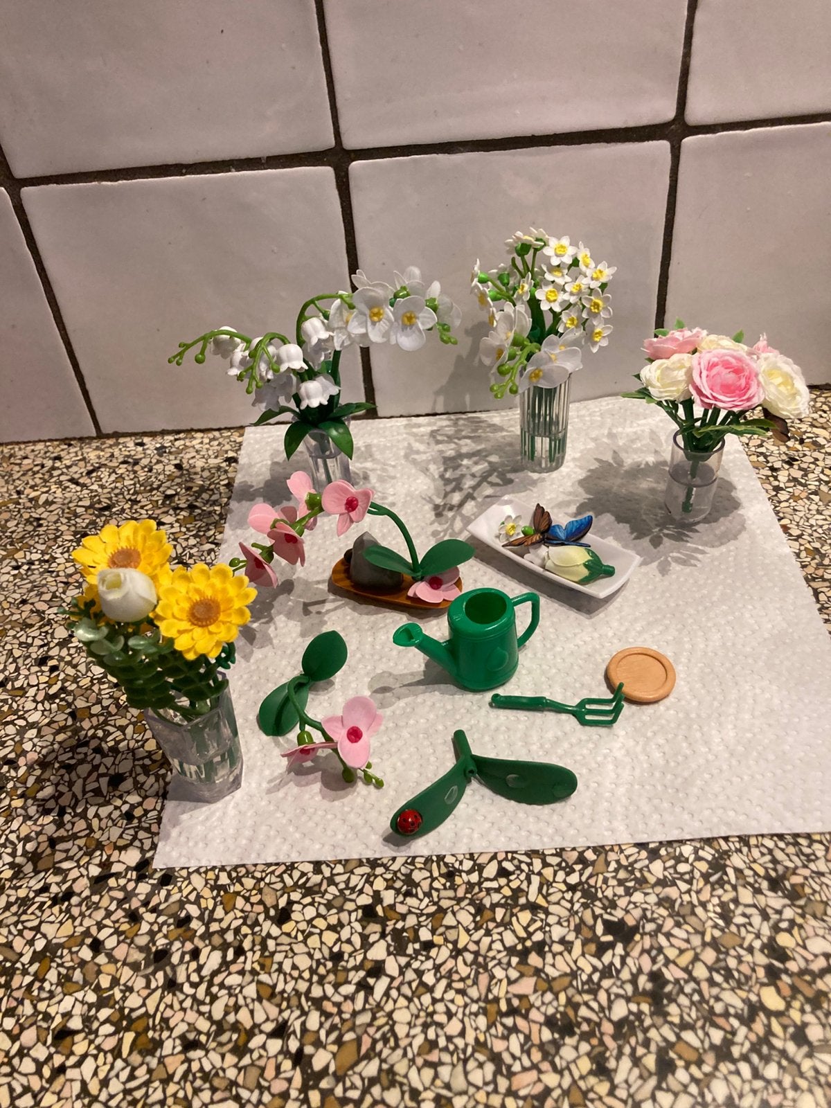 Set bloemen, Ophalen of Verzenden, Zo goed als nieuw, Poppenhuis