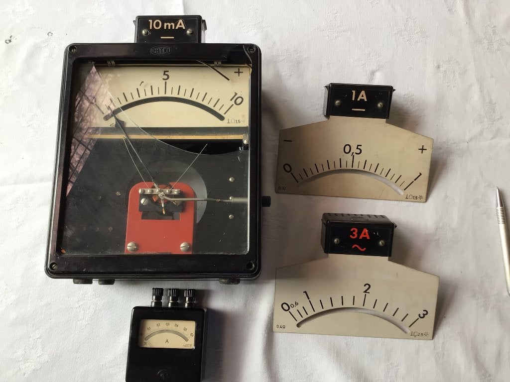 Ampèremeter met drie meeteenheden + een millivoltmeter, Verzenden
