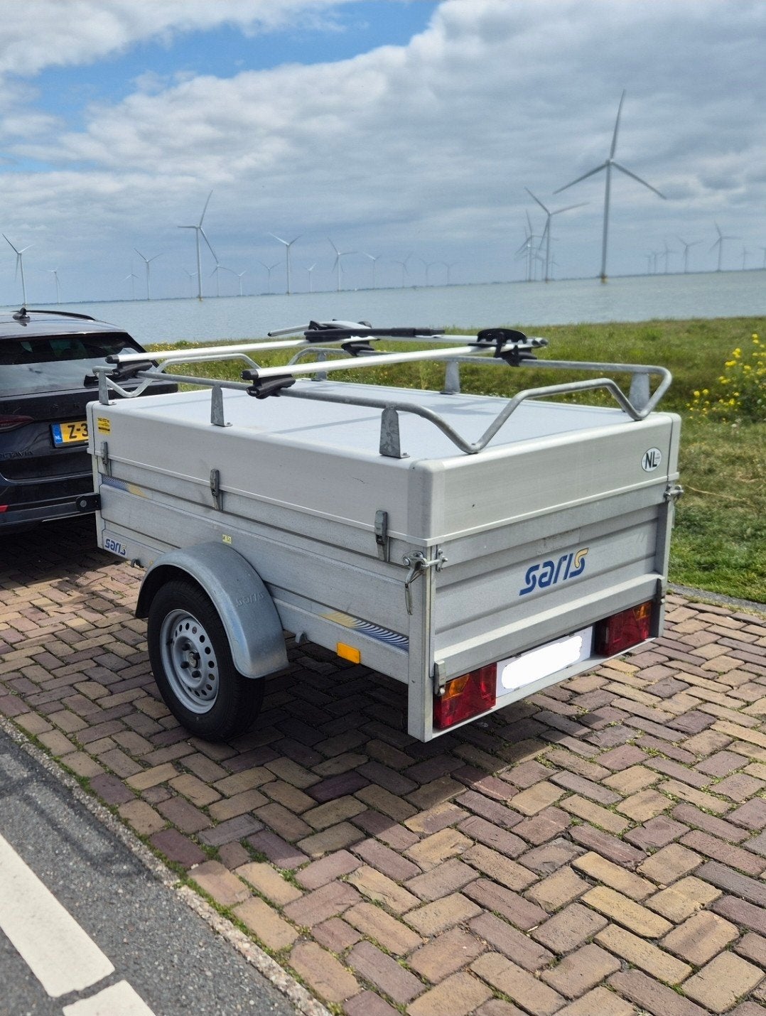 Saris aanhanger bagagewagen met imperiaal en fietsendrager, Auto diversen, Aanhangers en Bagagewagens, Ophalen, Gebruikt