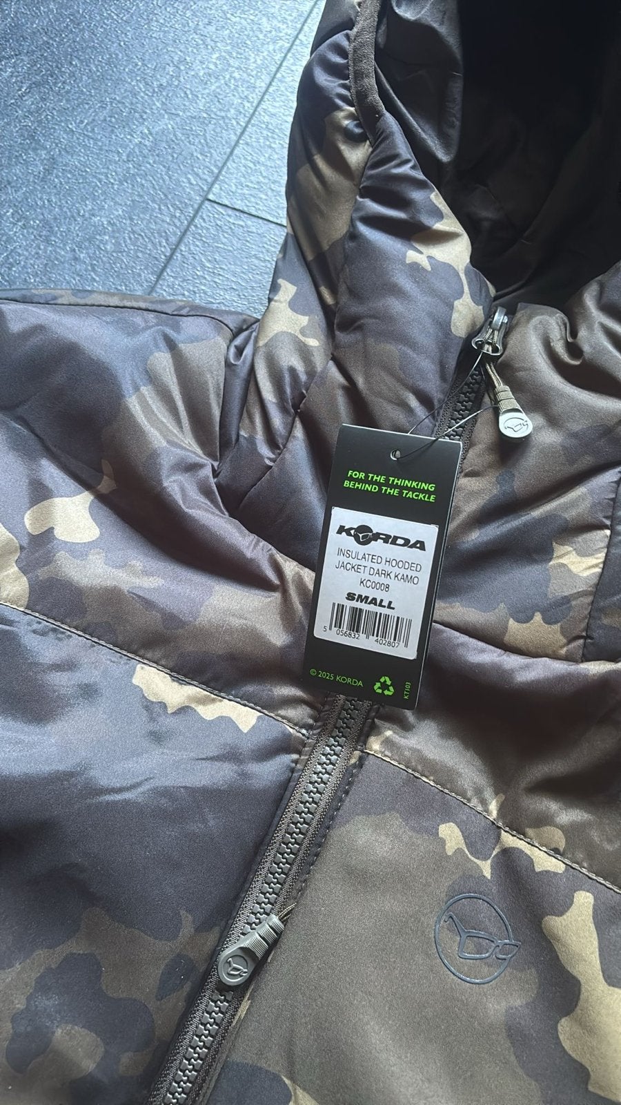 Korda Insulated Jacket Parka Camo Maat S Nieuw, Ophalen, Nieuw
