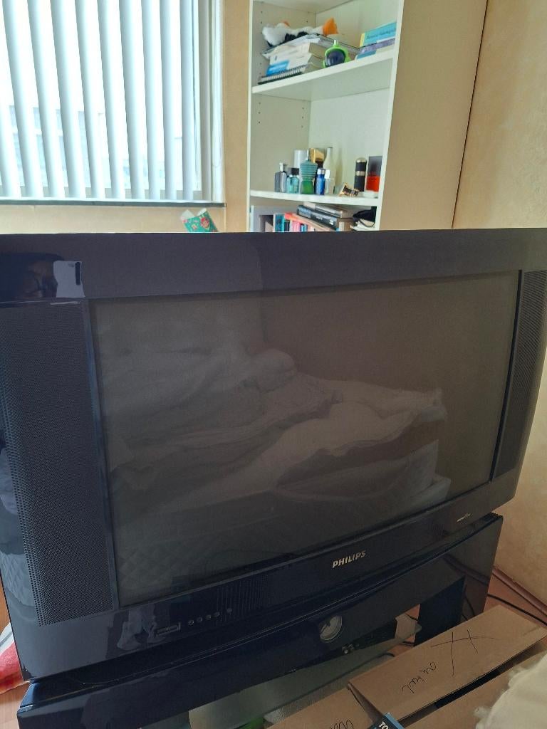Philips matchline crt tv met  onderstel, Ophalen, Philips, Gebruikt, 50 Hz