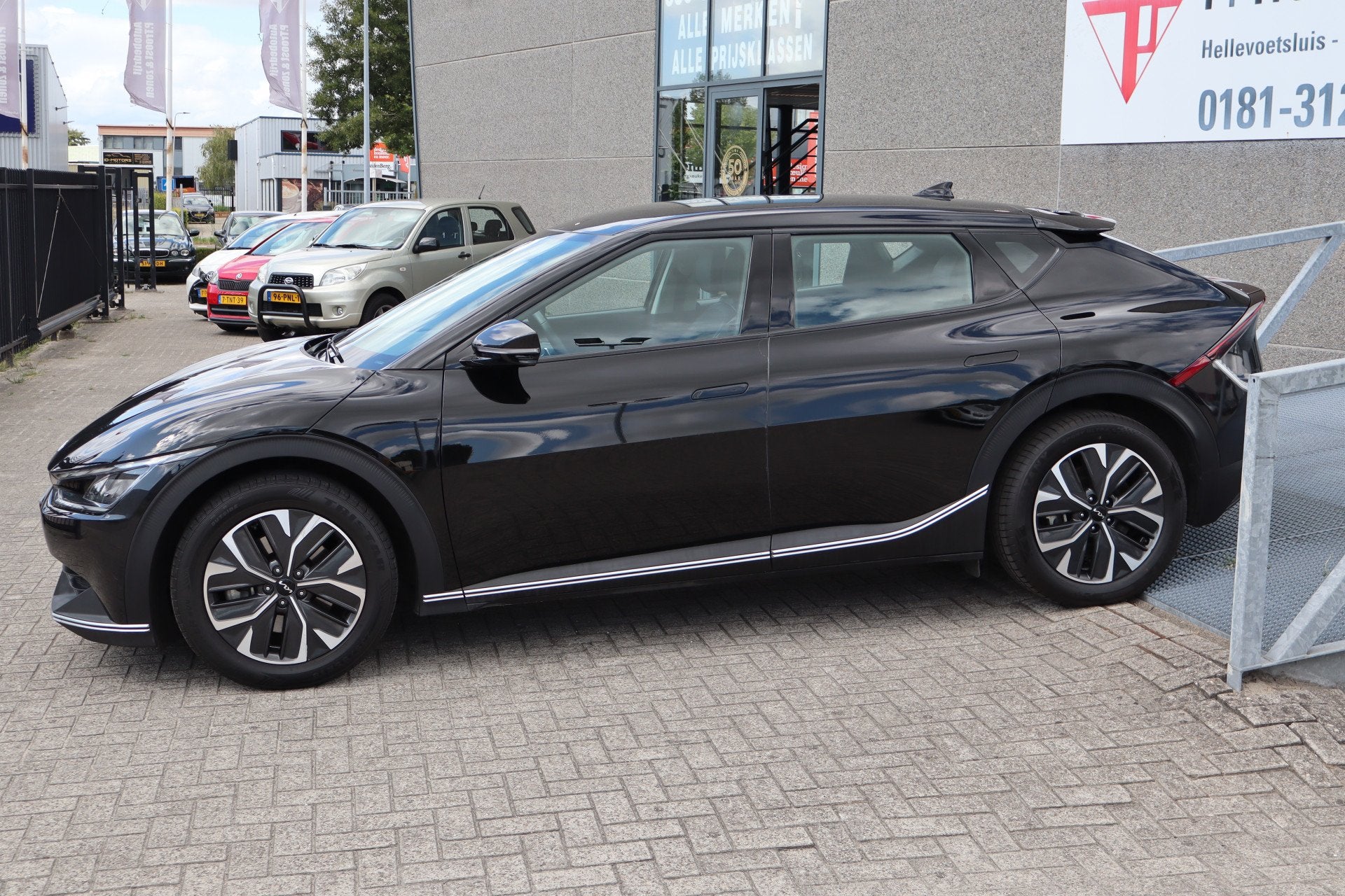 Kia Ev6 77.4 kWh SOH 100% Apple carplay/BTW Auto/Adaptieve c, Auto's, Automaat, Achterwielaandrijving, Gebruikt, Zwart