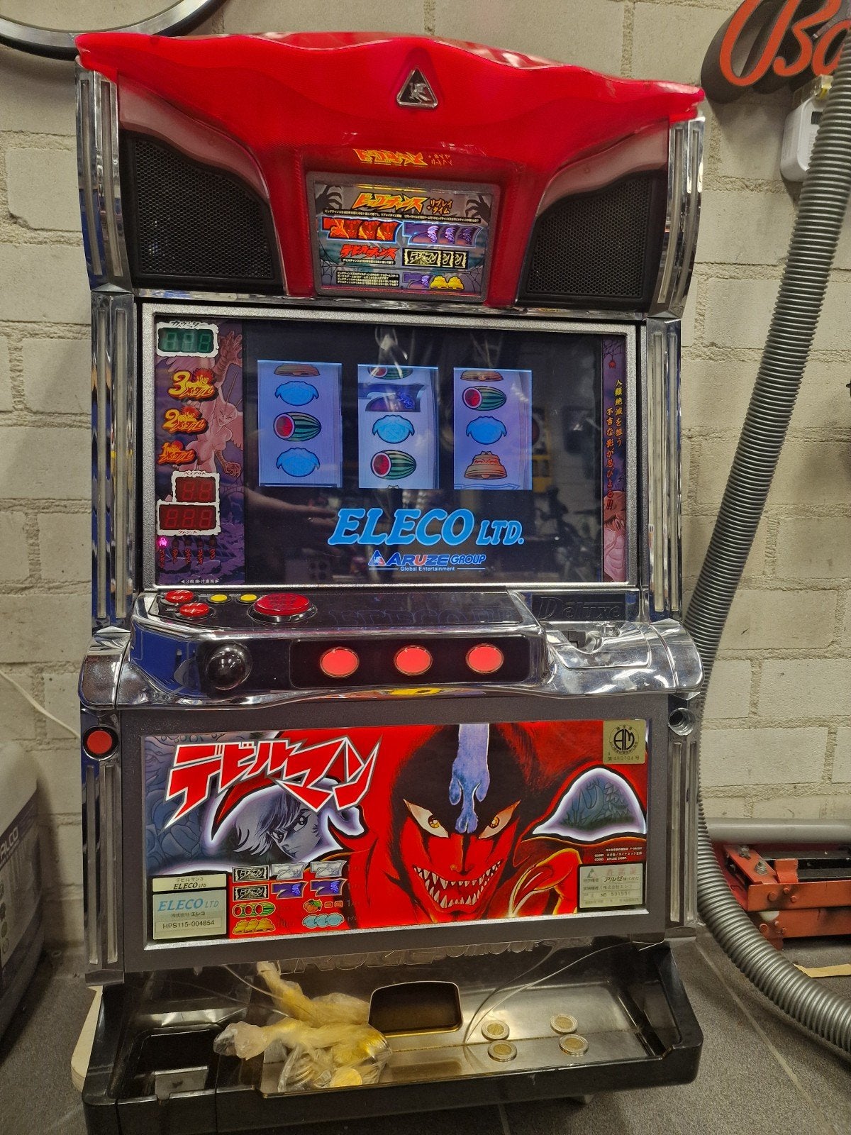 Originele Devilman pachislot / Japanse gokautomaat – ELECO L, Verzamelen, Overige munten, Ophalen, Gebruikt