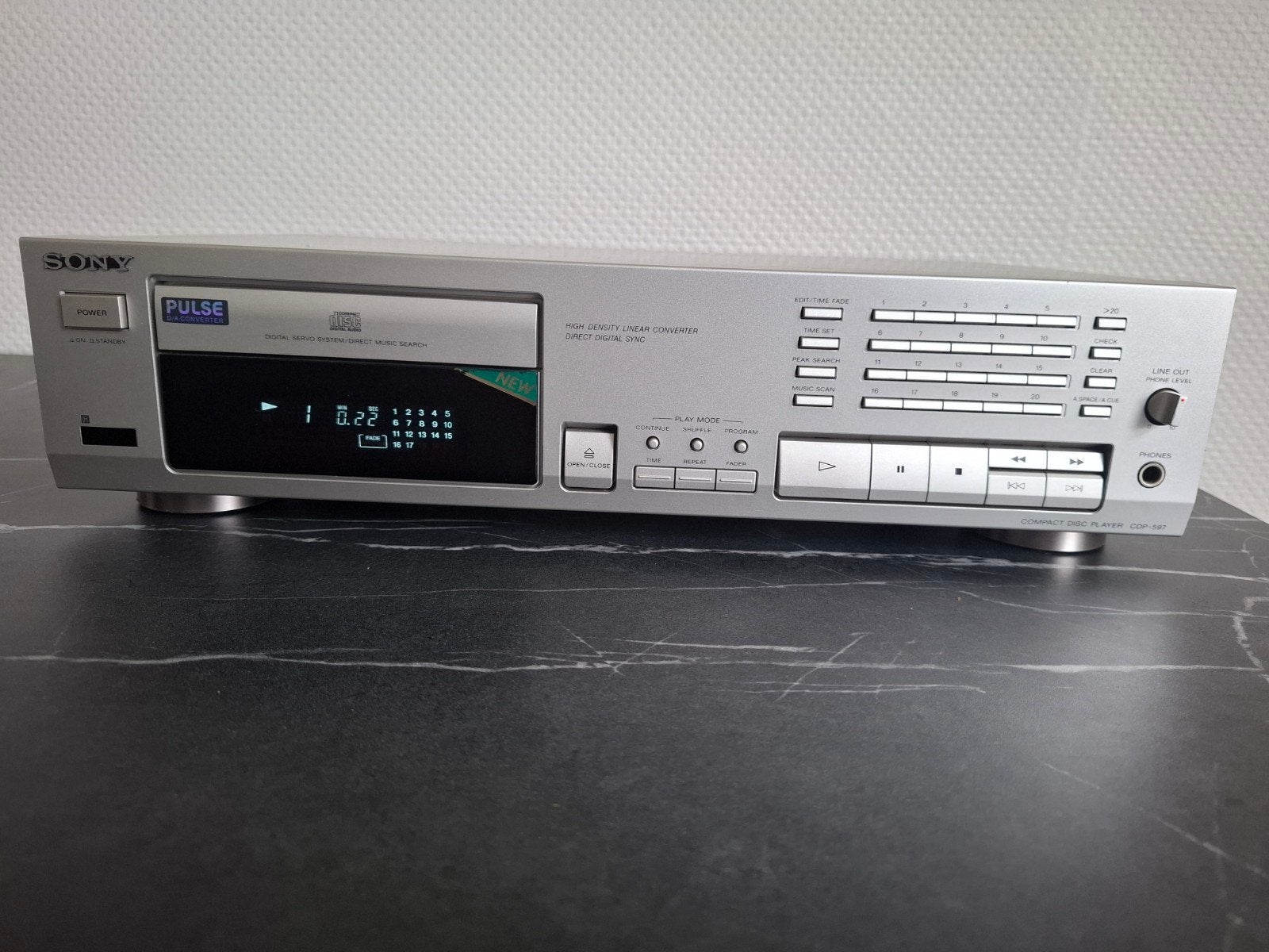 Sony CDP-597 compact disc player, Ophalen, Sony