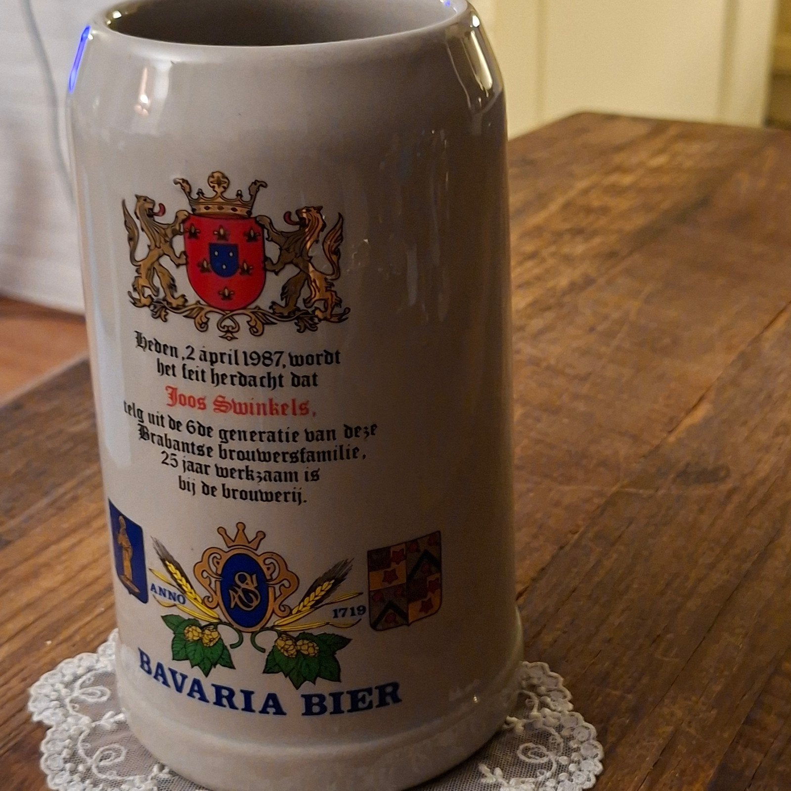 Bavaria Bier Bierpul 19 cm groot, Verzamelen, Biermerken, Ophalen of Verzenden, Pul(len), Bavaria
