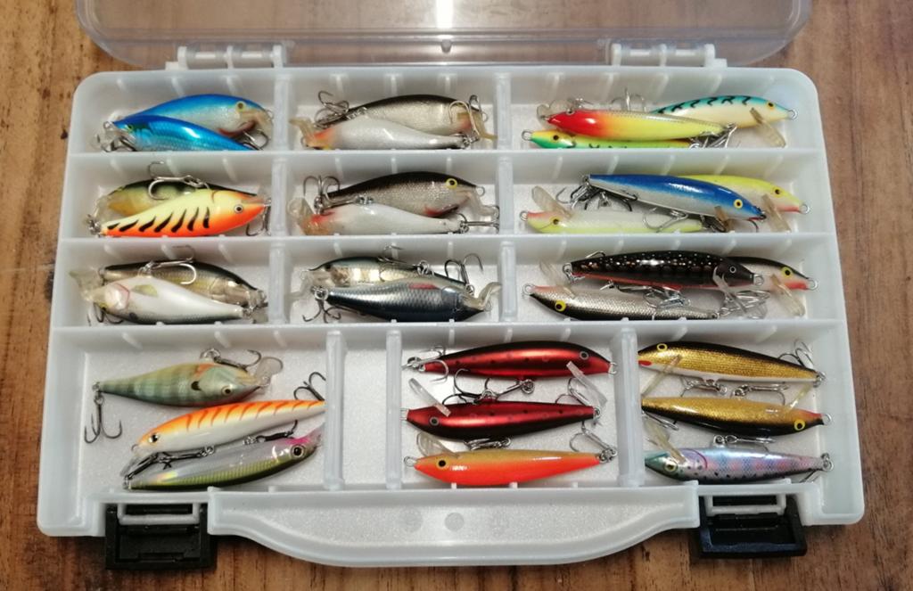 Super Baars set: 30x Rapala klein in Panaro tacklebox, Watersport en Boten, Ophalen, Gebruikt, Overige typen