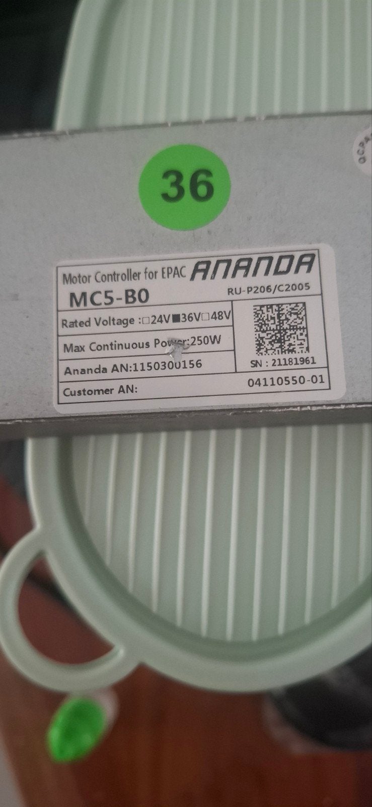 Ananda Motor Controller MC5-B0 voor E-bike (250W), Fietsen en Brommers, Fietsonderdelen, Elektrische fiets, Ophalen of Verzenden