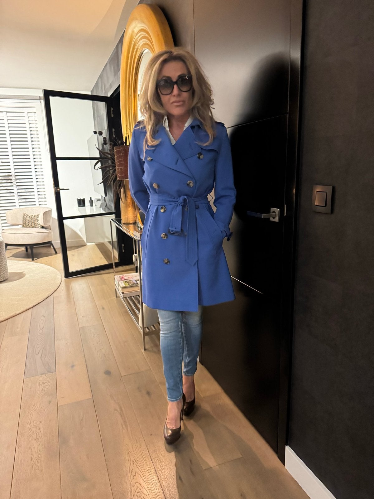 Burberry jas - Maat 36/38 - Perfecte staat, Ophalen of Verzenden, Zo goed als nieuw, Maat 36 (S), Blauw