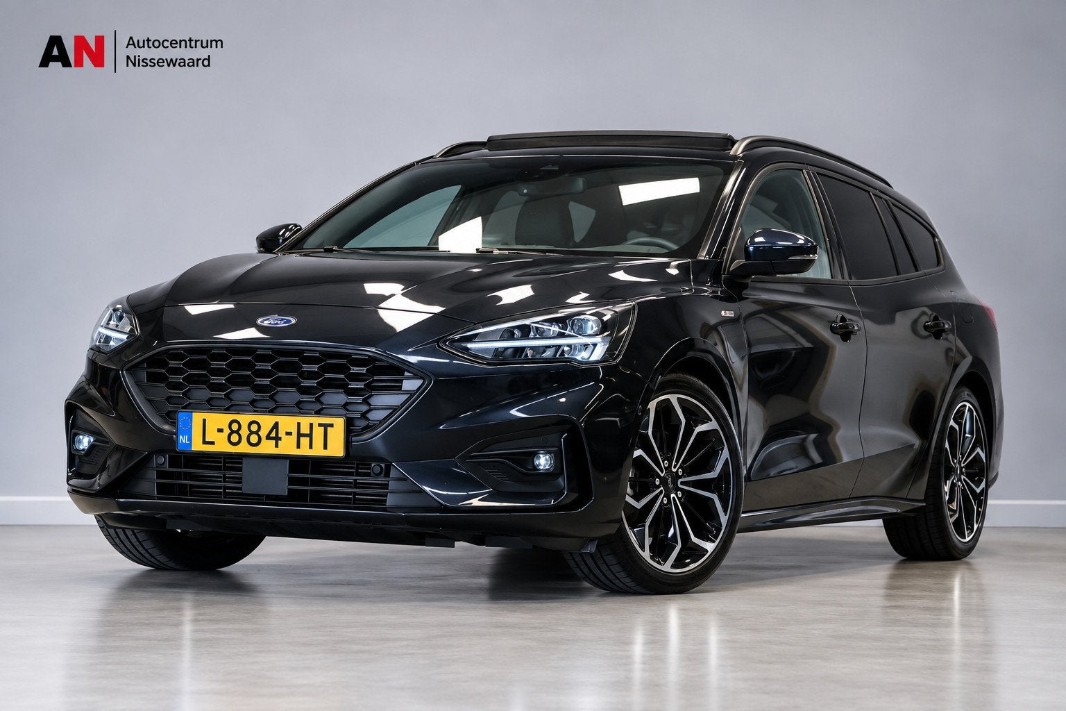 Ford Focus Wagon 1.0 EcoBoost Hybrid ST Line X Busin |Panora, Auto's, Dealer onderhouden, Stof, Gebruikt, Blauw