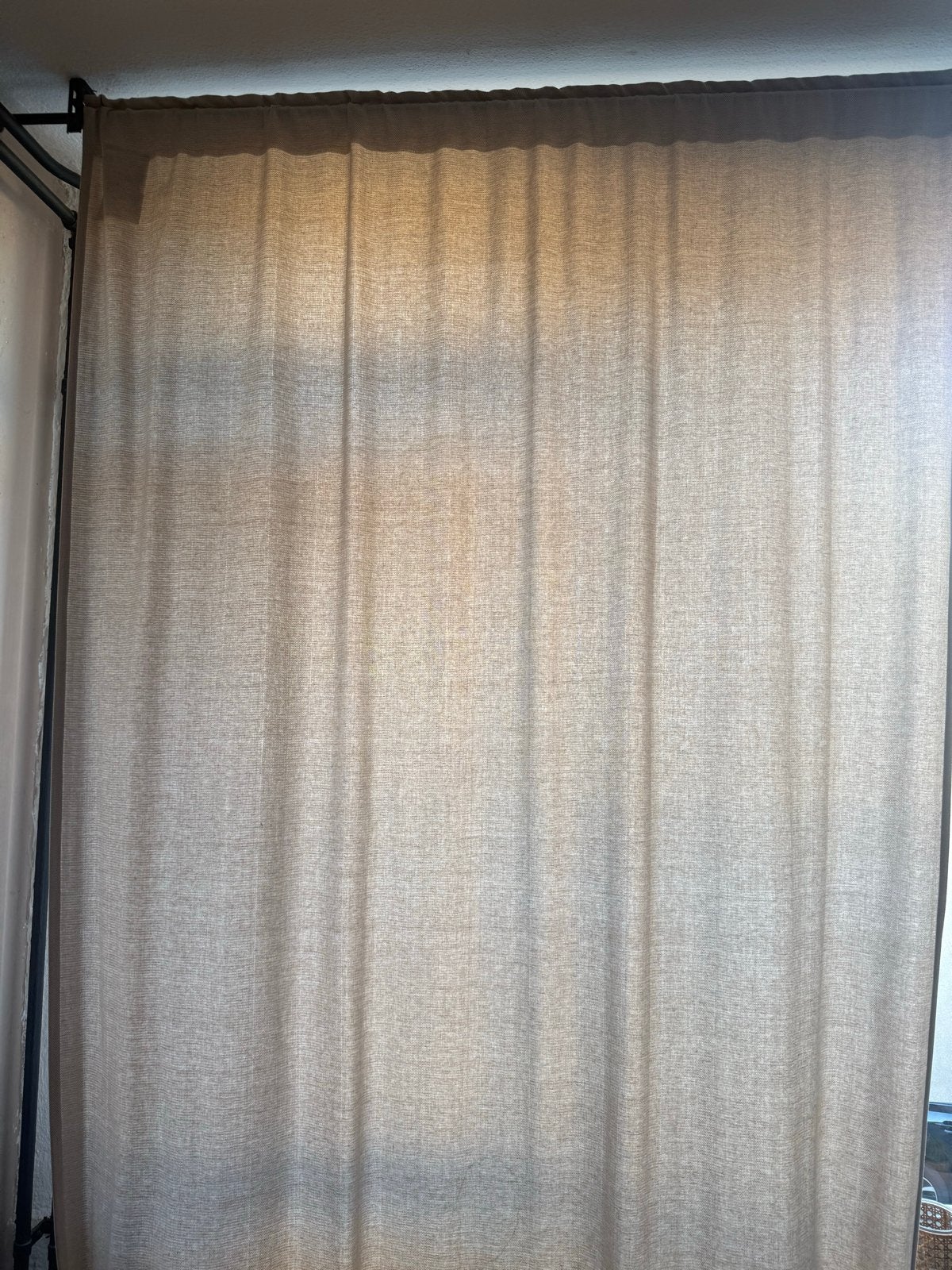 IKEA Tibast Gordijnen - 2 paar beige met plooiband 145x300cm, Ophalen, Gebruikt, 100 tot 150 cm, 200 cm of meer