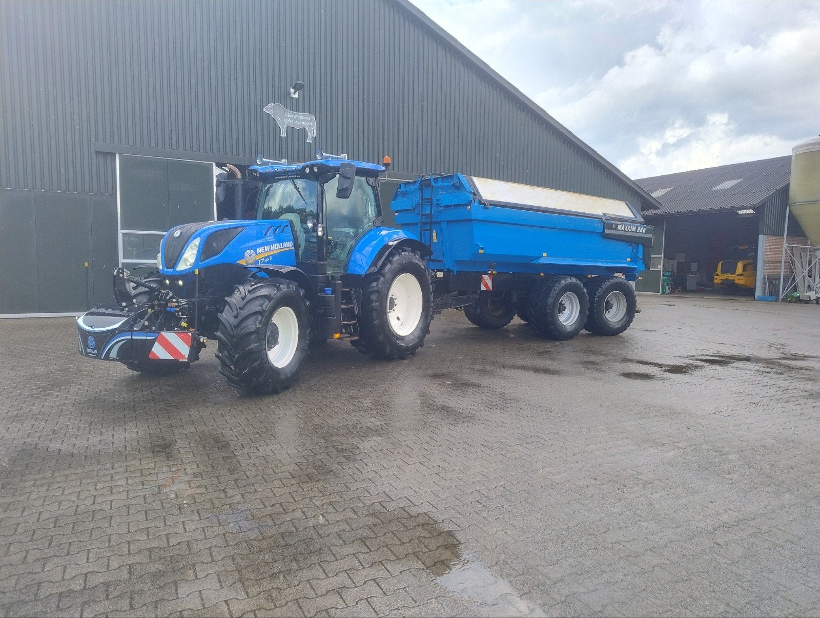 New Holland t7 165s +Beco maxxim 240 xl, Zakelijke goederen, Ophalen, Oogstmachine
