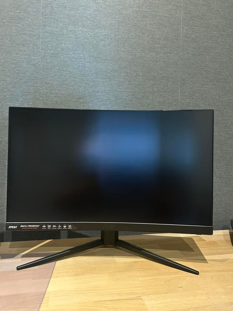 Defect MSI Optix MAG241C Curved Monitor – Barst in scherm, Computers en Software, Monitoren, Gebruikt, 101 t/m 150 Hz, Curved