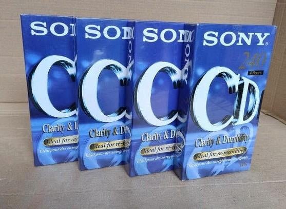 4 VHS videobanden merk Sony CD 240 min - nieuw in seal, Alle leeftijden, Ophalen of Verzenden, Nieuw in verpakking, Overige genres