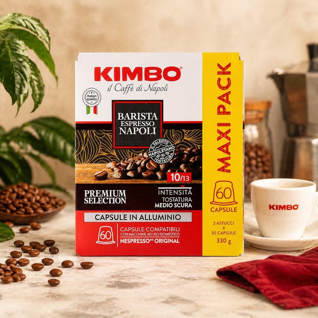 Kimbo Barista Espresso Napoli – Koffiecapsules 60 stuks, Ophalen of Verzenden, Nieuw, Capsulehouder