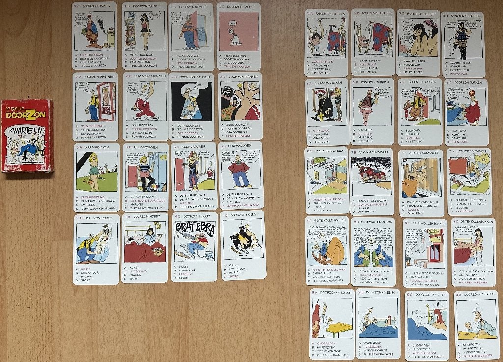 DOORZON - DE FAMILIE DOORZON KWARTET - 36 KAARTEN, Verzamelen, Ophalen of Verzenden, Overige figuren, Zo goed als nieuw