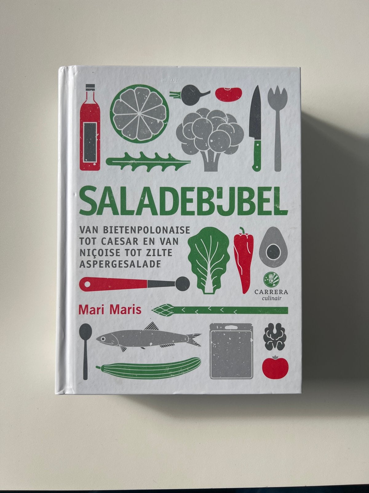 Saladebijbel - Mari Maris (Carrera Culinair), Voorgerechten en Soepen, Ophalen of Verzenden, Zo goed als nieuw, Gezond koken