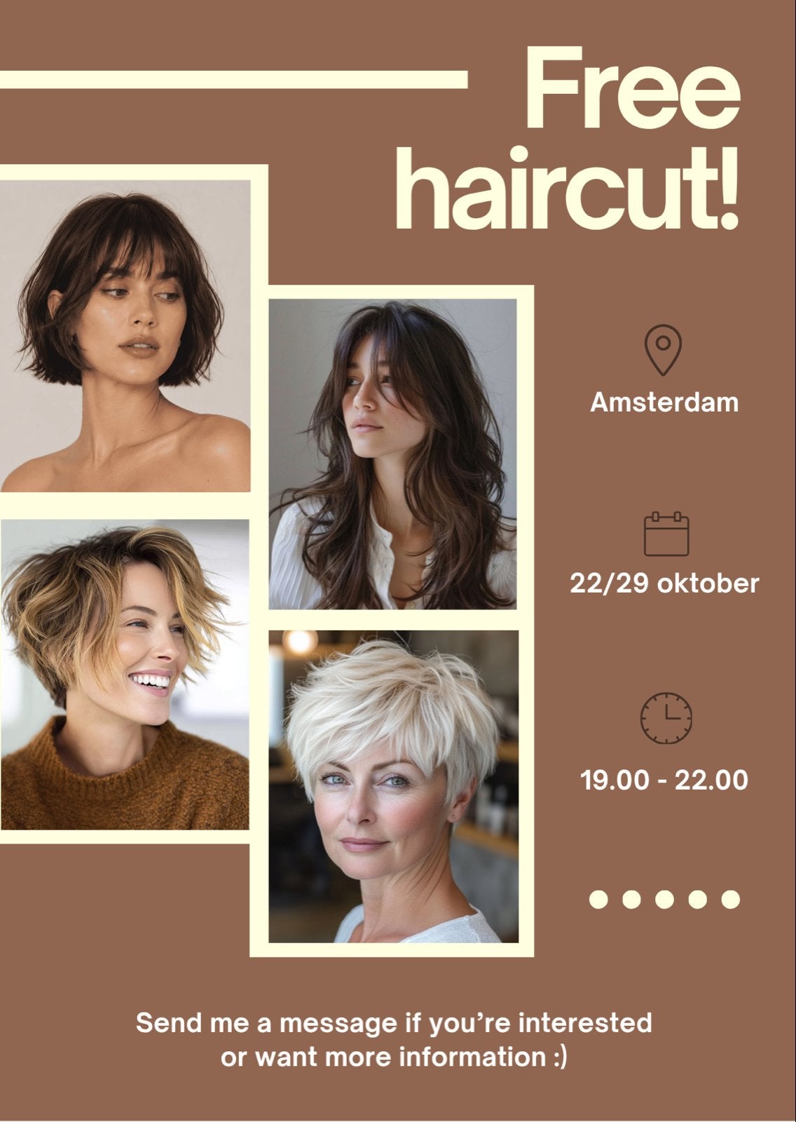 Haarmodel gezocht GRATIS knippen / Hairmodel, Sieraden, Tassen en Uiterlijk, Ophalen of Verzenden, Nieuw, Pruik of Haarverlenging