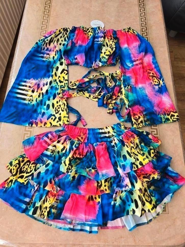 Rok-short met top charlotta Vasari maat universele tot 42, Blauw, Maat 42/44 (L), Nieuw, Ophalen of Verzenden