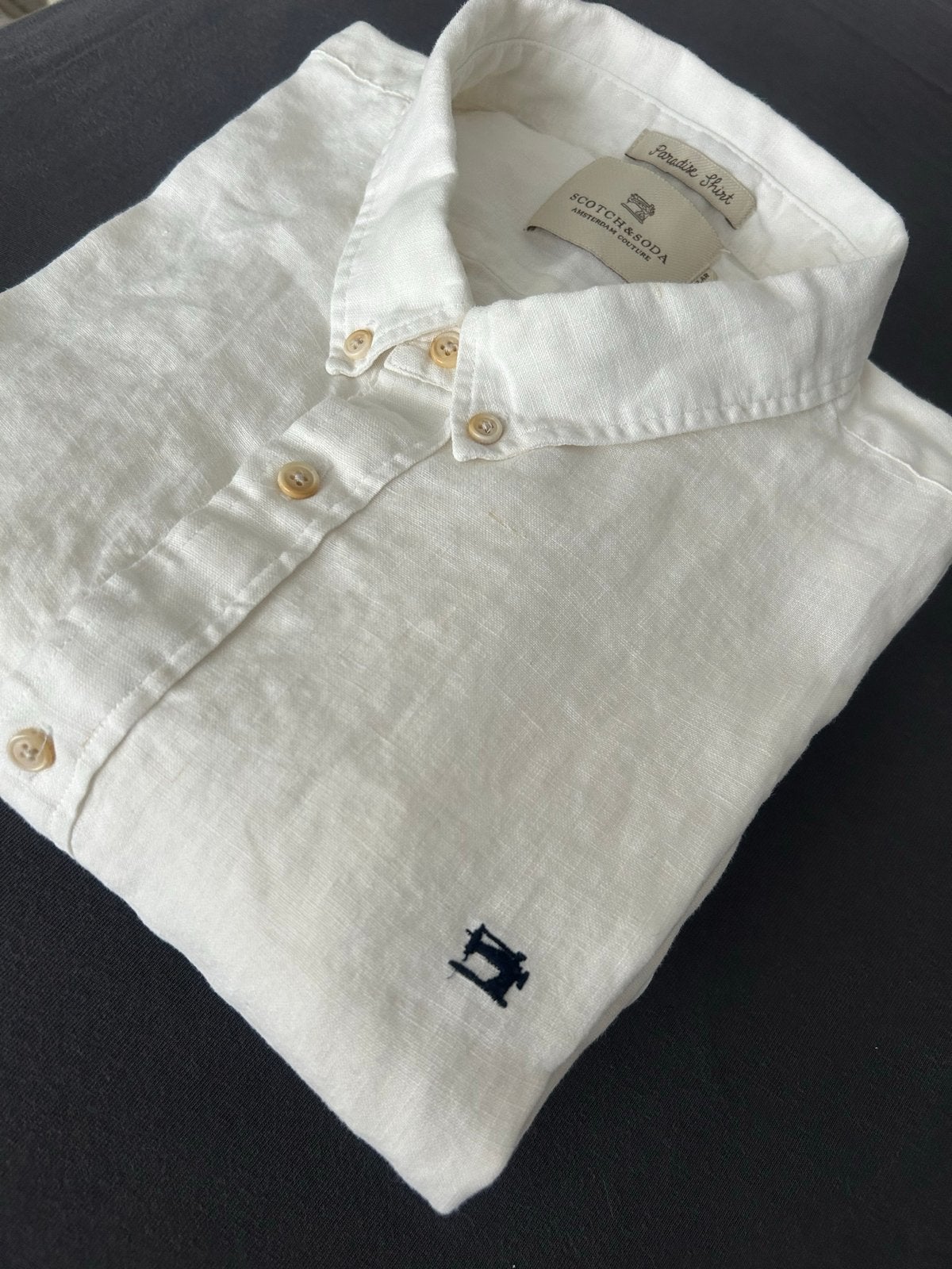 Scotch & Soda linen overhemd  XXL, Ophalen of Verzenden, Zo goed als nieuw, Wit, Overige halswijdtes