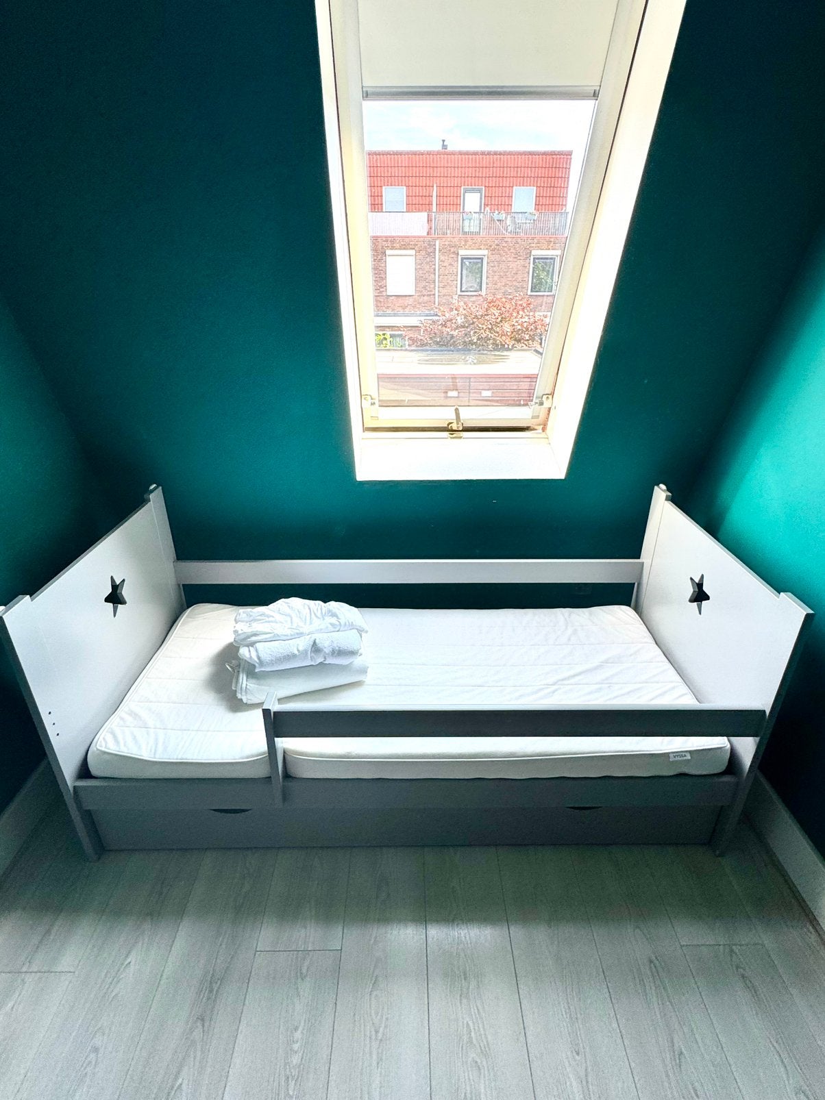 Kinderbed 70x160 cm incl. matras & beddengoed, Ophalen, Zo goed als nieuw, 140 tot 160 cm, Minder dan 70 cm