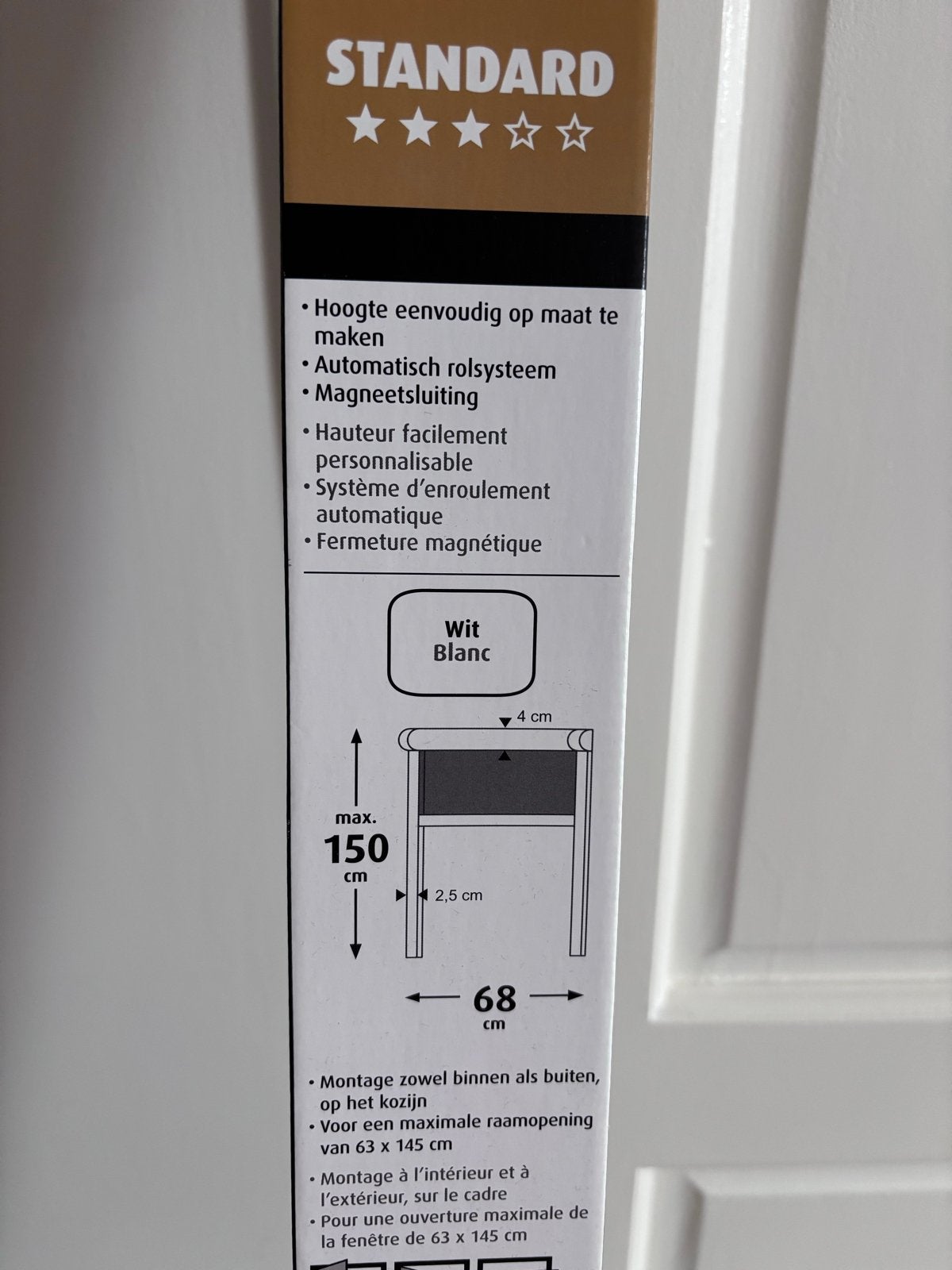 Nieuw CanDo Rolhor Raam Standard - 68x150cm - Wit, Ophalen, Minder dan 80 cm, Hordeur, Minder dan 200 cm