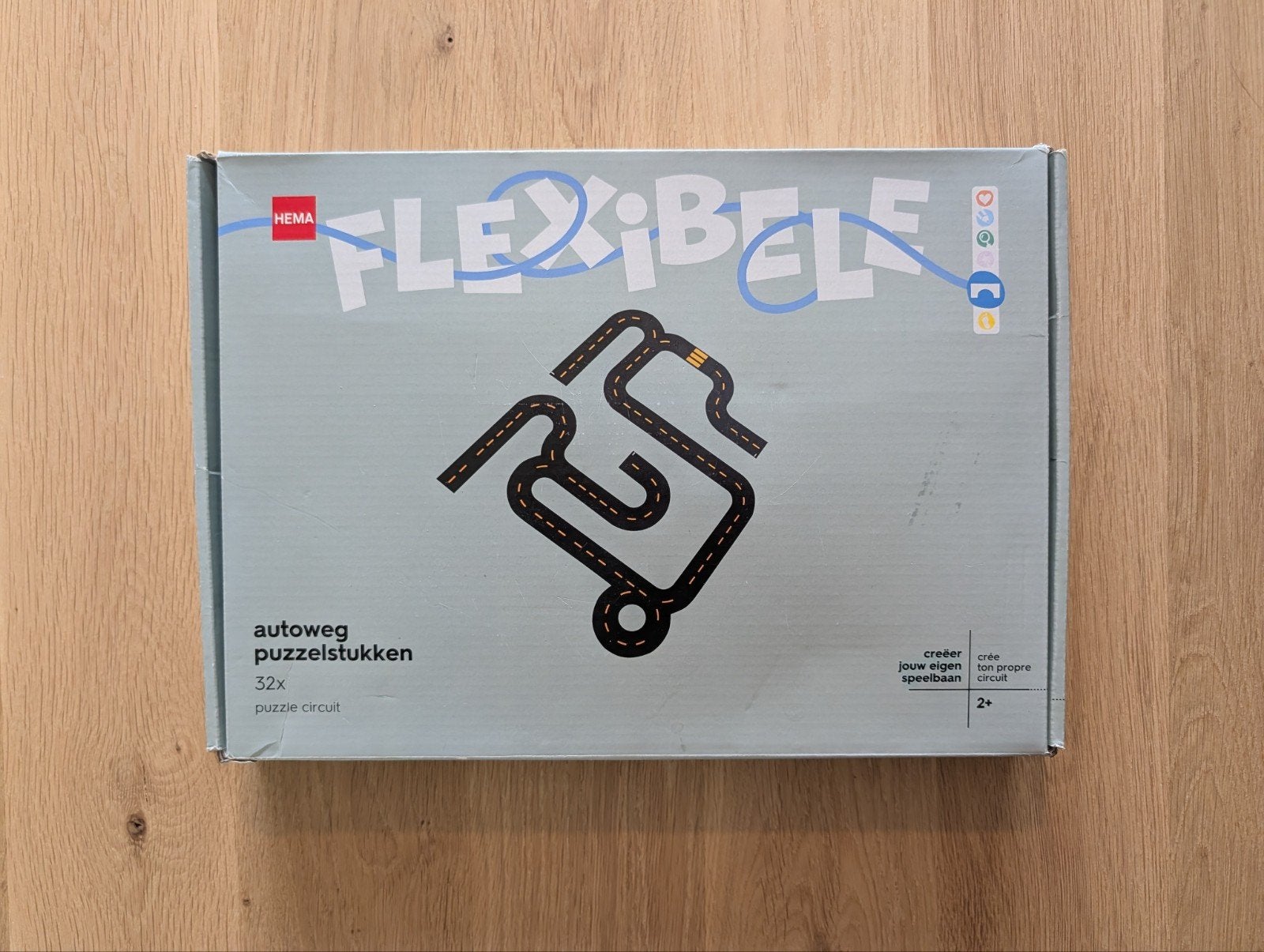 Hema Flexibele Autoweg Puzzelstukken - Zo goed als nieuw, Ophalen of Verzenden, Zo goed als nieuw, Bouwen