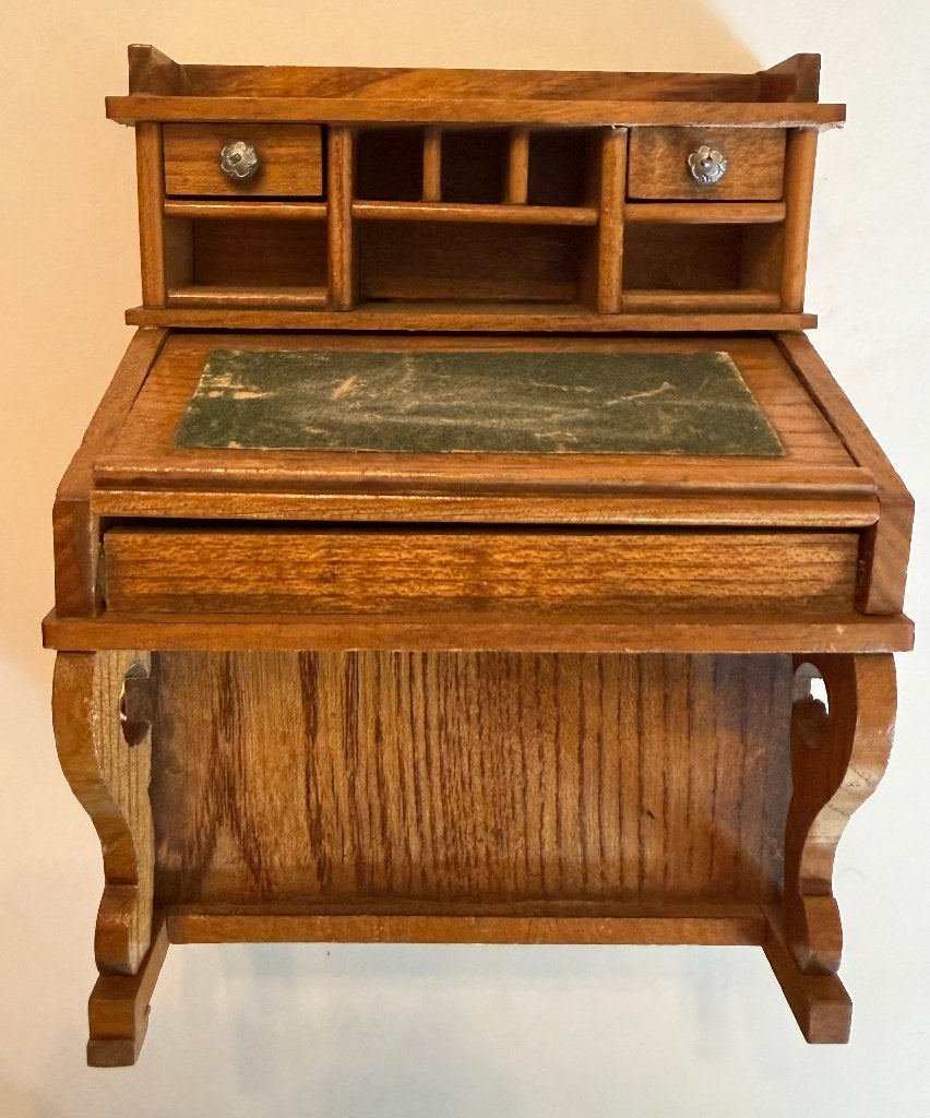 antieke interieur poppenhuis secretaire bureau, Ophalen of Verzenden, Gebruikt, Poppenhuis